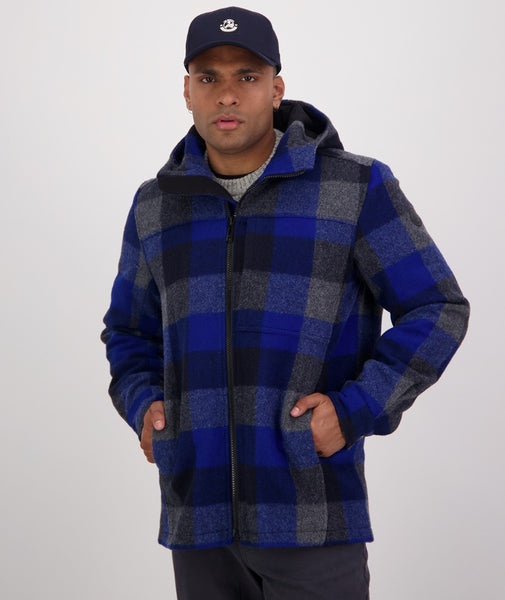 Buy Men s Hudson Wool Hoodie Aoraki Check Swanndri